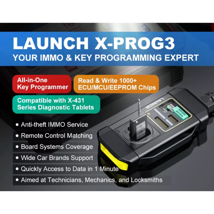 launch x-prog 3 advanced immobilizer & key programmer