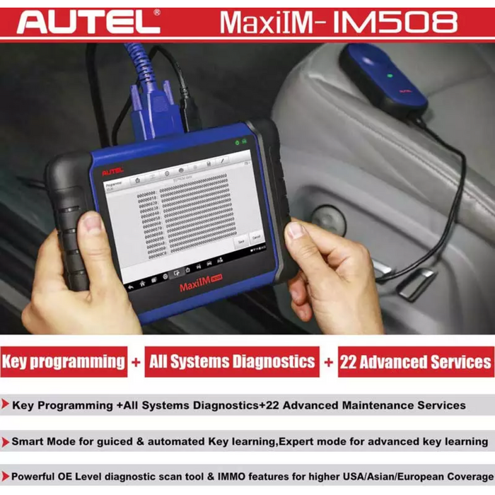 Gray AUTEL MaxiIM IM508S Diagnostic Scan Tool + Key Programmer Diagnostic Scanner