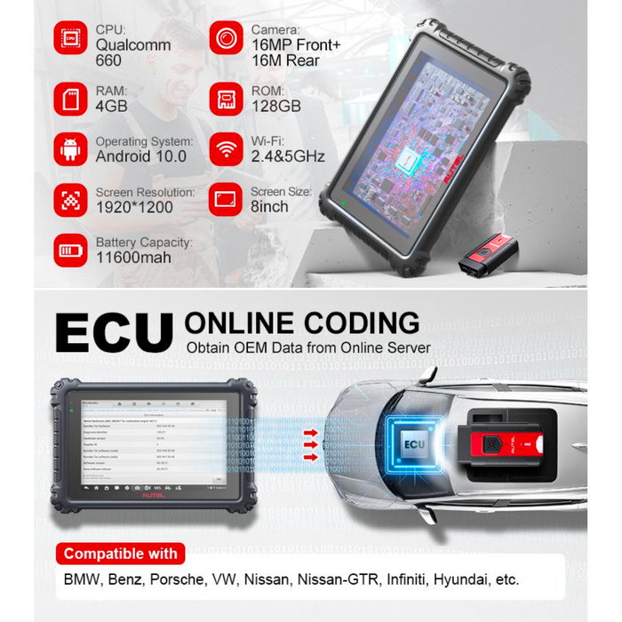 autel maxicom mk906pro diagnostic scan tool with advanced ecu coding