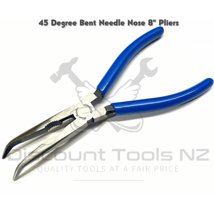 blue point 45 degree bent needle nose 8" pliers bdg9845cpz
