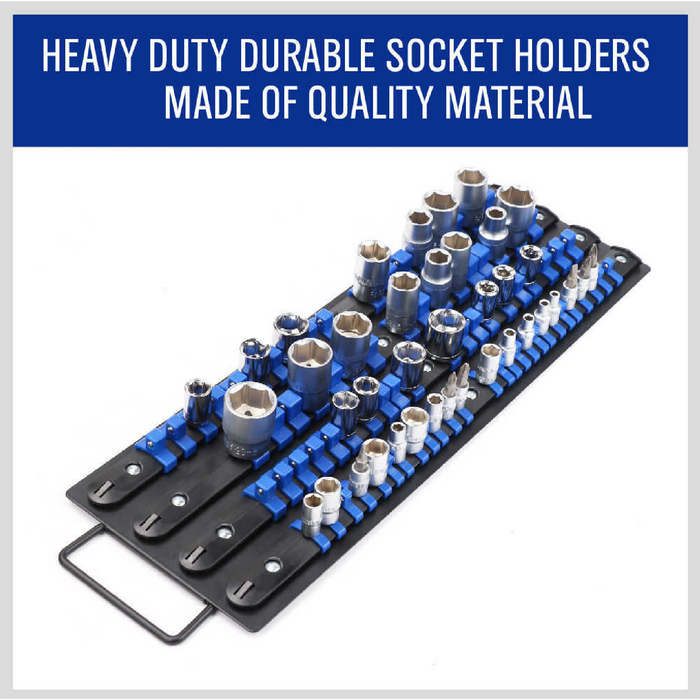 Dark Slate Blue DTNZ 80 Piece Socket Organiser Tray Tool Storage