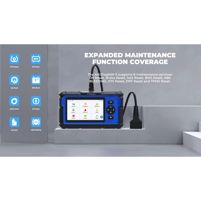 Light Slate Gray TOPDON Artidiag 600S Diagnostic Scan Tool Vehicle Diagnostic Scanners