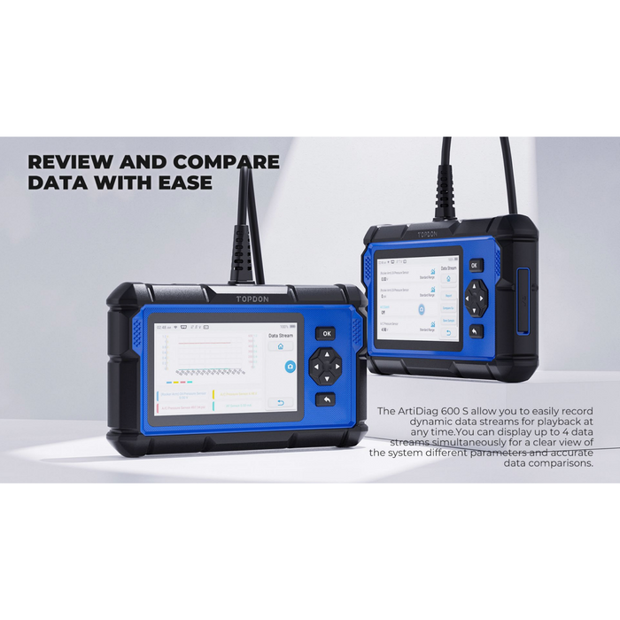 Light Gray TOPDON Artidiag 600S Diagnostic Scan Tool Vehicle Diagnostic Scanners