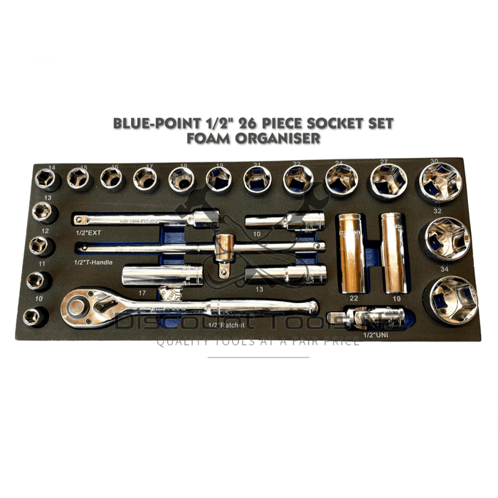 blue point 1/2" drive 26 piece socket set