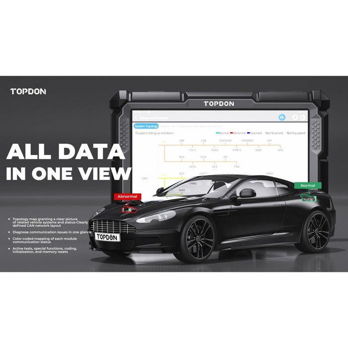 Dark Slate Gray TOPDON Phoenix Elite Professional Diagnostic Scan Tool Vehicle Diagnostic Scanners