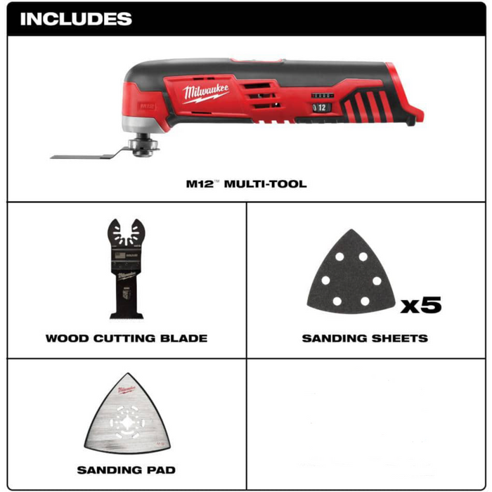 Tan Milwaukee M12 Oscillating Multi-Tool (Tool-Only) Multi Tools