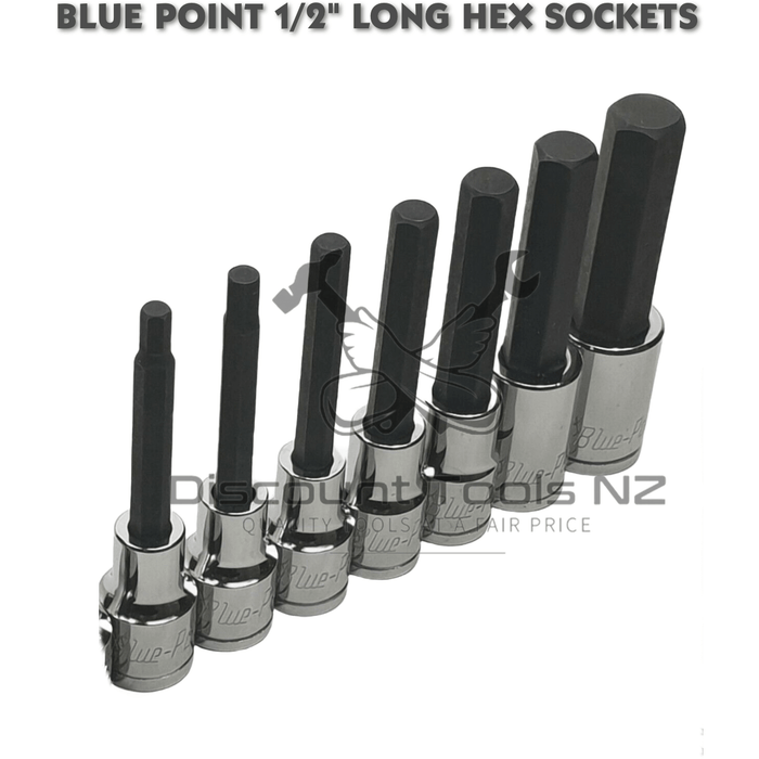 blue point 1/2" long hex socket set 4-17mm