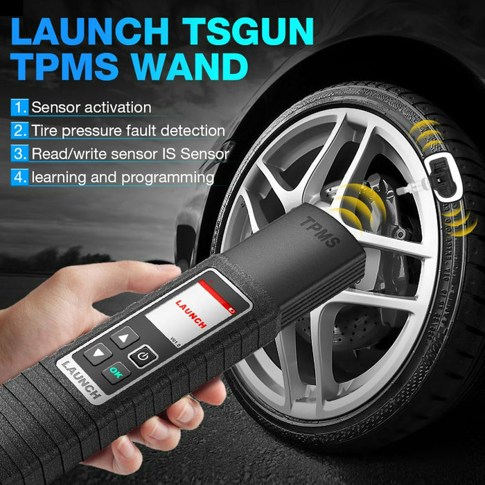 launch x431 tsgun tpms wand tire pressure detector handheld terminator sensor activator programming car diagnosis tool