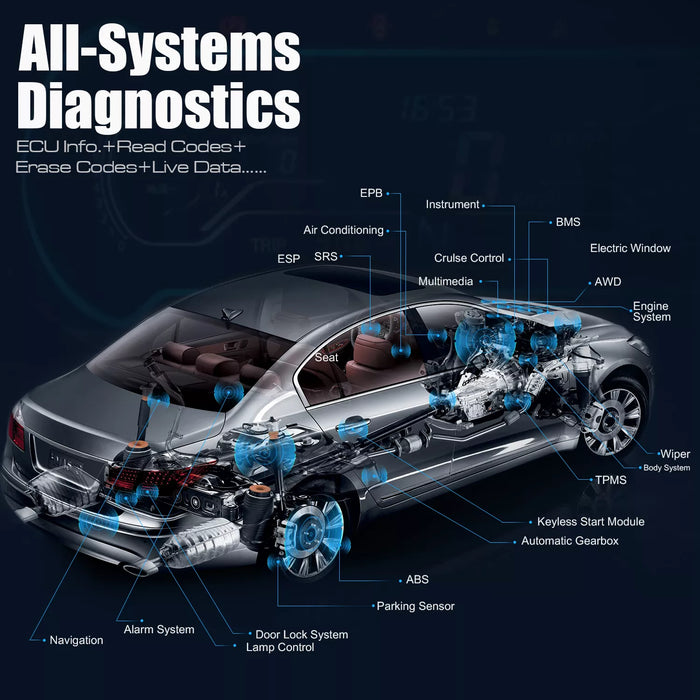 Black AUTEL MaxiCOM MK808K-BT Full System Diagnostic Scan Tool, Bi-Directional Control Diagnostic Scanner