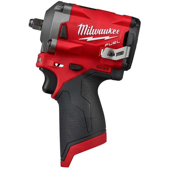 milwaukee m12 fuel 12-volt lithium-ion brushless cordless stubby 3/8 in. impact wrench (tool-only)