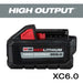 Black Milwaukee M18 18-Volt Lithium-Ion High Output Battery Pack 6.0Ah Battery