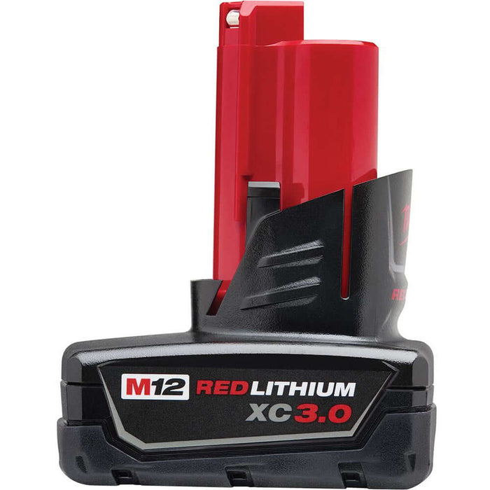 Maroon Milwaukee M12 Lithium-Ion XC Extended Capacity 3.0 Ah Battery battery