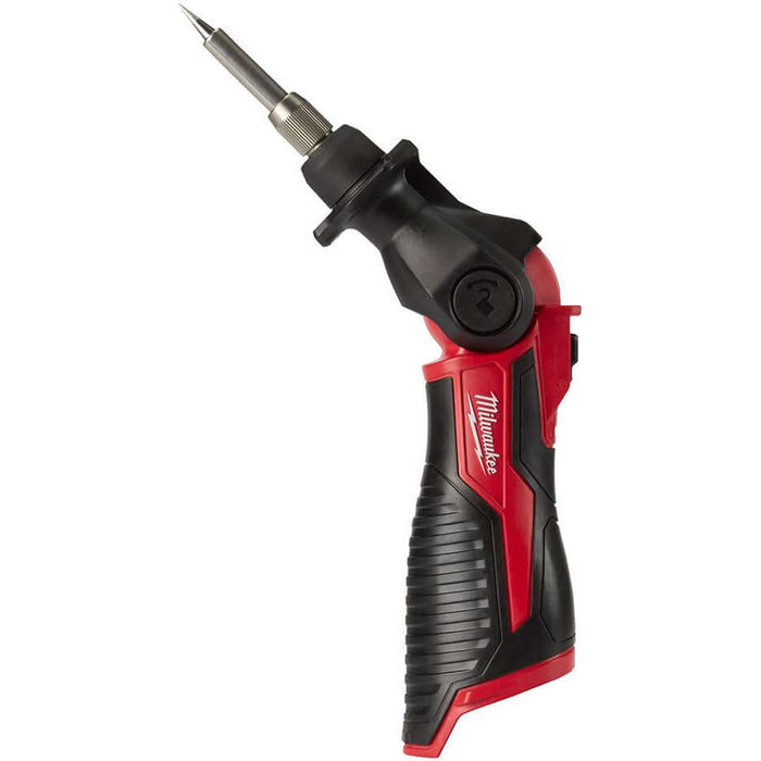 milwaukee m12 12-volt lithium-ion cordless soldering iron with soldering iron chisel tip