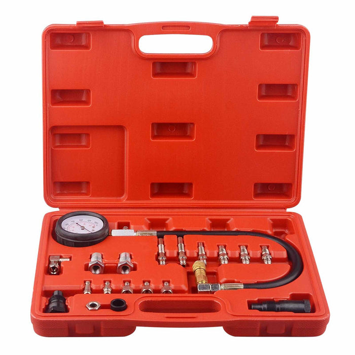 Compression Set Tester DTNZ 18 pc Diesel Engine Compression Tester Kit Tool Set 0-1000 PSI Au ...