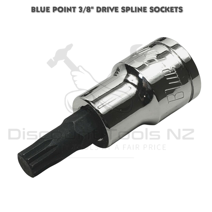 Light Gray Blue Point Tools 3/8" Drive Spline Sockets M4-M10 6 Sizes