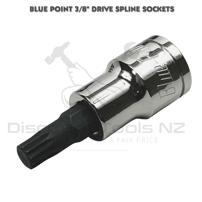Light Gray Blue Point Tools 3/8" Drive Spline Sockets M4-M10 6 Sizes Sockets